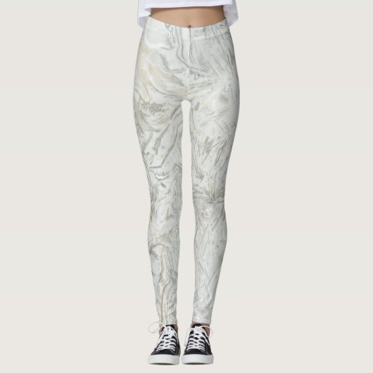 Grijs marmer leggings (Voorkant)