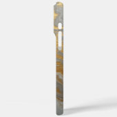 Grijs marmer met goud Case-Mate iPhone case (Achterkant / Links)