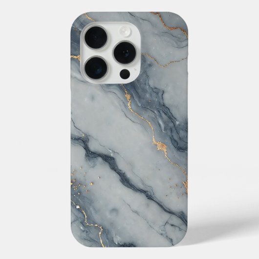 Grijs marmer met gouden spikkels Case-Mate iPhone case (Achterkant)