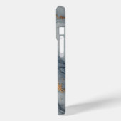 Grijs marmer met gouden spikkels Case-Mate iPhone case (Achterkant / Links)