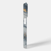 Grijs marmer met gouden spikkels Case-Mate iPhone case (Achterkant / Rechts)