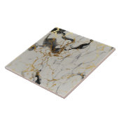 Grijs marmer met zwart, bruin en goud tegeltje (Zijkant)