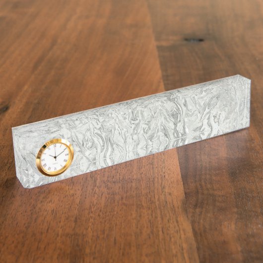 Grijs marmer naambordje (Zijkant)