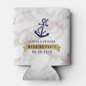 Grijs marmer Nautische Boat Anker Koelbox Blikjeskoeler (Achterkant)