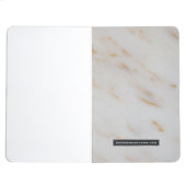 Grijs marmer staal metallisch monogram journal (Binnenkant Achterzijde)