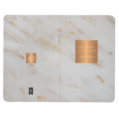 Grijs marmer staal metallisch monogram journal (Buitenkant)