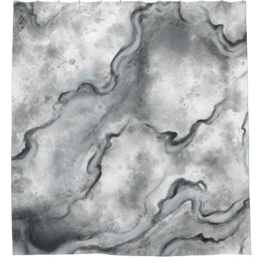 Grijs Marmeren Douchegordijn (Voorkant)