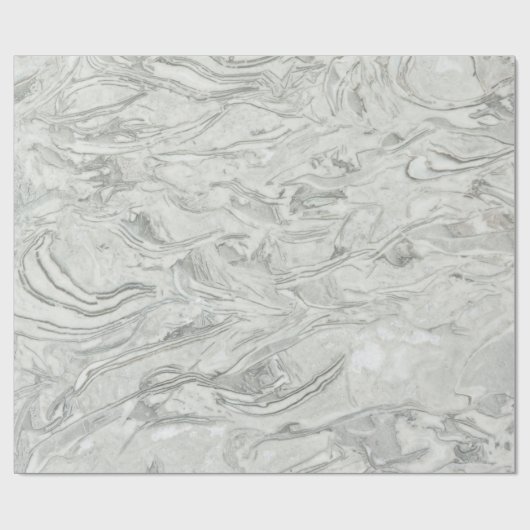 Grijs marmeren oppervlaktepatroon cadeaupapier (Vlak)