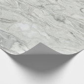 Grijs marmeren oppervlaktepatroon cadeaupapier (Hoek)