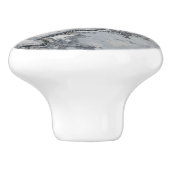 grijs marmeren patroon keramische knop (Zijkant)