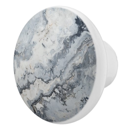 grijs marmeren patroon keramische knop (Rechts)