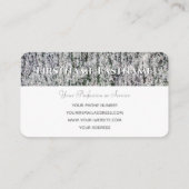 Grijs marmeren structuur monogram interieur design visitekaartje (Achterkant)