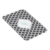 Grijs Marokkaans Patroon met Monogram Magneten (Rechterzijde)