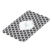 Grijs Marokkaans Patroon met Monogram Magneten (Linkerzijde)