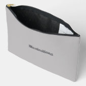 Grijs - massief groot accessoire zakje etui (Open)