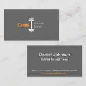 Grijs Matig Fitnessvermogen Persoonlijk Trainer Ge Visitekaartje (Voorkant / Achterkant)