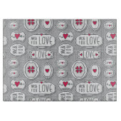 Grijs me en jij houdt van Pattern Snijplank (Voorkant)