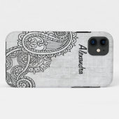 Grijs Mehndi Motif BT iPhone 5 Hoesje (Achterkant (horizontaal))