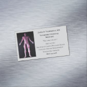 Grijs Menselijk Lichaam Interne Geneeskunde Arts M Magnetisch Visitekaartje (Voorbeeld)