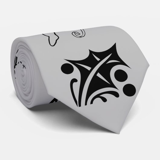 grijs MERRY CHRISTMAS-STROPDAS Stropdas (Opgerold)