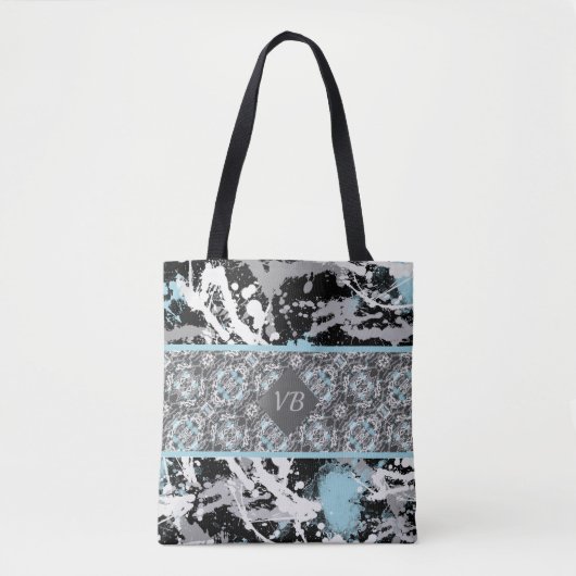 Grijs met een Splash Tote Bag (Voorkant)