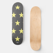 Grijs met gele sterren HAMbWG Skateboard (Voorkant)