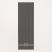 Grijs met oranje pinstripes yogamat (Voorkant)
