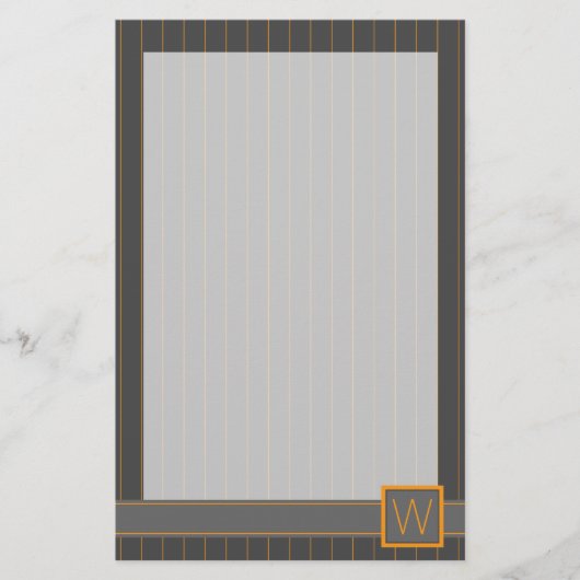 Grijs met Oranje puistjes Briefpapier (Voorkant)