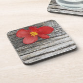 Grijs met rode ventilatorkooi bier onderzetter (Linkerzijde)