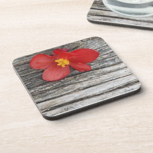 Grijs met rode ventilatorkooi bier onderzetter (Linkerzijde)