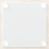 Grijs met Roze Glazen Onderzetter (Achterkant)