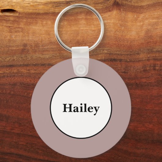 Grijs met Roze Sleutelhanger (Achterkant)