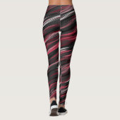 Grijs met roze strepen leggings (Achterkant)