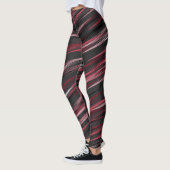 Grijs met roze strepen leggings (Links)