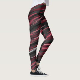 Grijs met roze strepen leggings