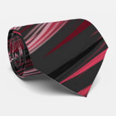 Grijs met roze strepen stropdas (Opgerold)