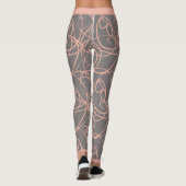  grijs met roze swirls yogabroek, Leggings (Achterkant)