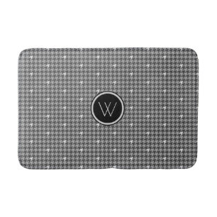 Grijs met Silver Accent Houndstooth Bath Mat