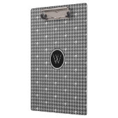 Grijs met Silver Accent Houndstooth Clipboard Klembord (Links)