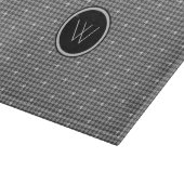 Grijs met Silver Accent Houndstooth Cutting Board Snijplank (Hoek)