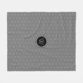Grijs met Silver Accent Houndstooth Fleece Blanket Deken (Voorkant (Horizontaal))