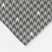 Grijs met Silver Accent Houndstooth Fleece Blanket Deken (Hoek)