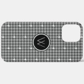 Grijs met Silver Accent Houndstooth Hoesje-Mate Ho Case-Mate iPhone Case (Achterkant (horizontaal))