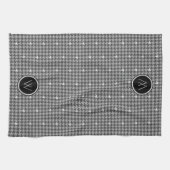 Grijs met Silver Accent Houndstooth Kitchen Towel Theedoek (Horizontaal)