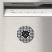 Grijs met Silver Accent Houndstooth Magnet (Insitu (Vaatwasser))