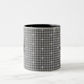 Grijs met Silver Accent Houndstooth Mok (Center)