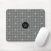 Grijs met Silver Accent Houndstooth Mousepad Muismat (Met muis)