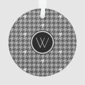 Grijs met Silver Accent Houndstooth Ornament (achterkant)