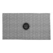 Grijs met Silver Accent Houndstooth Pillow Hoesje Kussensloop (Achterkant)