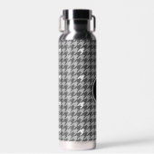 Grijs met Silver Accent Houndstooth Waterfles (Voorkant)